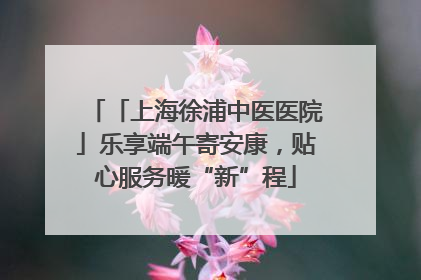 「上海徐浦中医医院」乐享端午寄安康，贴心服务暖“新”程