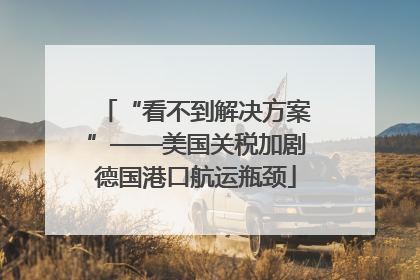 “看不到解决方案”——美国关税加剧德国港口航运瓶颈