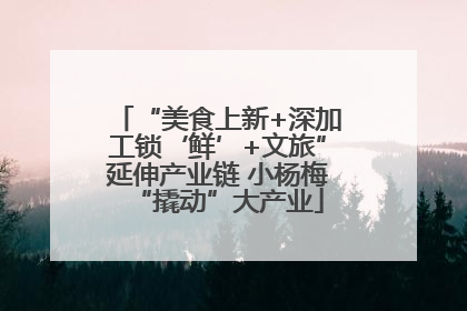 “美食上新+深加工锁‘鲜’+文旅”延伸产业链 小杨梅“撬动”大产业
