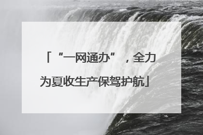 “一网通办”，全力为夏收生产保驾护航
