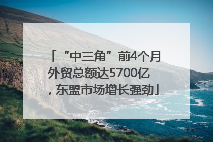 “中三角”前4个月外贸总额达5700亿，东盟市场增长强劲