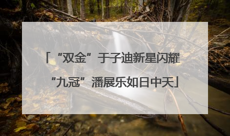 “双金”于子迪新星闪耀 “九冠”潘展乐如日中天