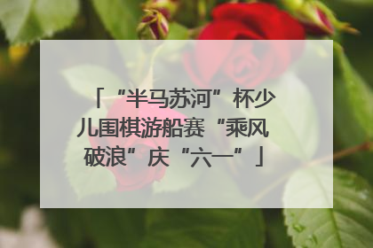 “半马苏河”杯少儿围棋游船赛“乘风破浪”庆“六一”