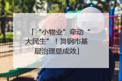 “小物业”牵动“大民生”！舞钢市基层治理显成效