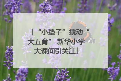 “小垫子”撬动“大五育” 新华小学大课间引关注