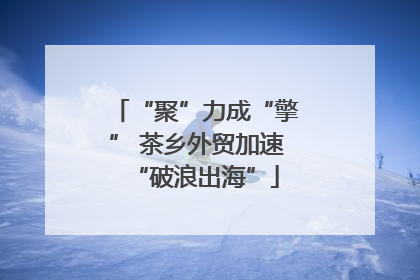 “聚”力成“擎” 茶乡外贸加速“破浪出海”