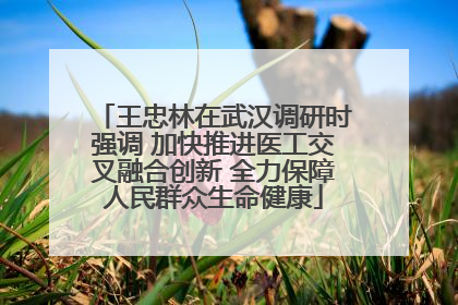 王忠林在武汉调研时强调 加快推进医工交叉融合创新 全力保障人民群众生命健康