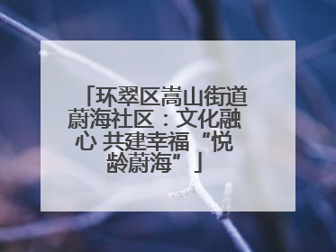 环翠区嵩山街道蔚海社区：文化融心 共建幸福“悦龄蔚海”