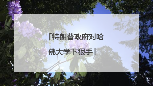 特朗普政府对哈佛大学下狠手