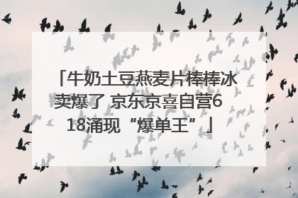 牛奶土豆燕麦片棒棒冰卖爆了 京东京喜自营618涌现“爆单王”