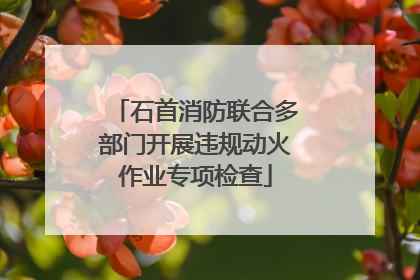 石首消防联合多部门开展违规动火作业专项检查
