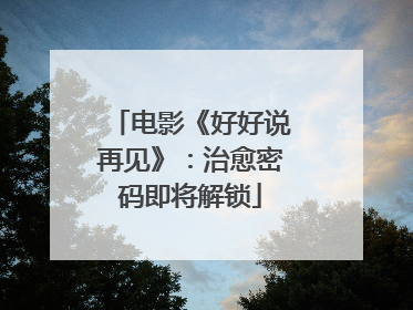 电影《好好说再见》：治愈密码即将解锁