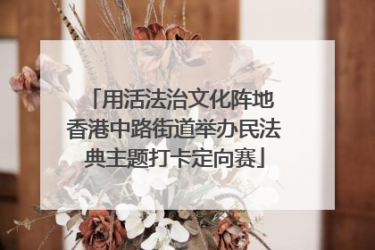 用活法治文化阵地 香港中路街道举办民法典主题打卡定向赛
