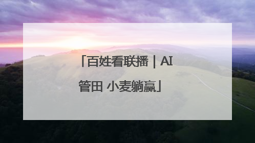 百姓看联播｜AI管田 小麦躺赢
