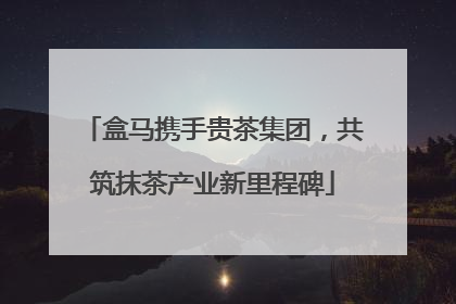 盒马携手贵茶集团，共筑抹茶产业新里程碑