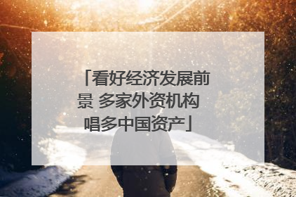 看好经济发展前景 多家外资机构唱多中国资产
