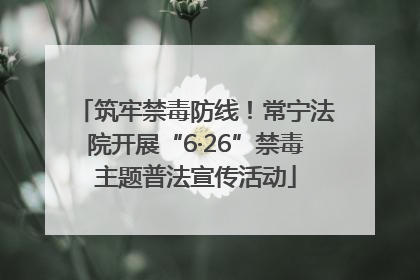 筑牢禁毒防线！常宁法院开展“6·26”禁毒主题普法宣传活动