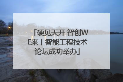 硬见天开 智创WE来丨智能工程技术论坛成功举办