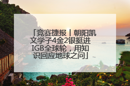 竞赛捷报丨朝阳凯文学子4金2银挺进IGB全球轮，用知识回应地球之问