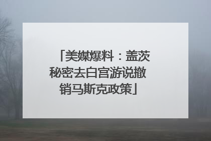 美媒爆料：盖茨秘密去白宫游说撤销马斯克政策