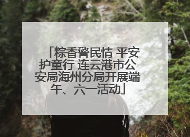 粽香警民情 平安护童行 连云港市公安局海州分局开展端午、六一活动