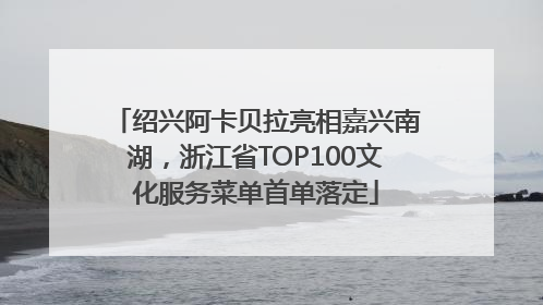 绍兴阿卡贝拉亮相嘉兴南湖，浙江省TOP100文化服务菜单首单落定