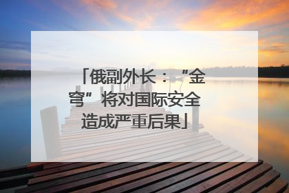 俄副外长：“金穹”将对国际安全造成严重后果