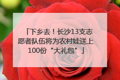 下乡去！长沙13支志愿者队伍将为农村娃送上100份“大礼包”