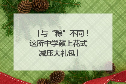与“粽”不同！这所中学献上花式减压大礼包