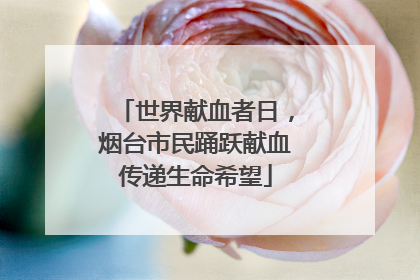 世界献血者日，烟台市民踊跃献血传递生命希望