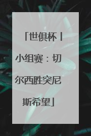 世俱杯丨小组赛：切尔西胜突尼斯希望