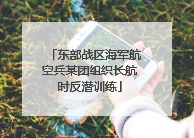 东部战区海军航空兵某团组织长航时反潜训练
