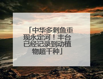 中华多刺鱼重现永定河！丰台已经记录到动植物超千种