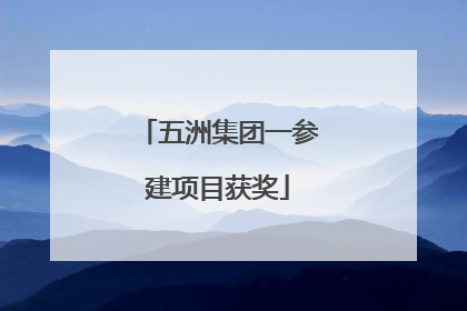 五洲集团一参建项目获奖