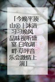 今晚平顶山⑧｜沐浴习习晚风 品味视听盛宴 白龟湖畔·草坪音乐会激情上演