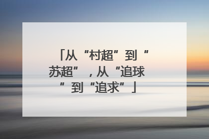从“村超”到“苏超”，从“追球”到“追求”