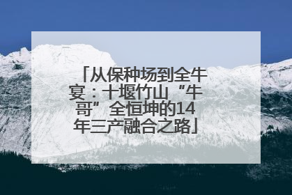 从保种场到全牛宴：十堰竹山“牛哥”全恒坤的14年三产融合之路