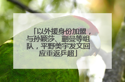 以外援身份加盟，与孙颖莎、蒯曼等组队，平野美宇发文回应重返乒超