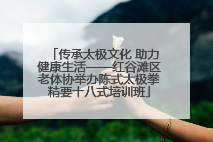 传承太极文化 助力健康生活——红谷滩区老体协举办陈式太极拳精要十八式培训班