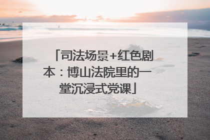 司法场景+红色剧本：博山法院里的一堂沉浸式党课