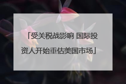 受关税战影响 国际投资人开始重估美国市场