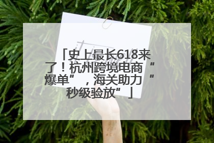 史上最长618来了！杭州跨境电商“爆单”，海关助力“秒级验放”