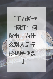 千万粉丝“网红”何秋亊：为什么别人是撞衫我是抄袭