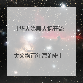 华人策展人揭开流失文物百年漂泊史
