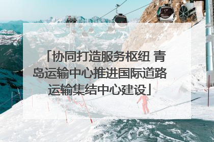 协同打造服务枢纽 青岛运输中心推进国际道路运输集结中心建设