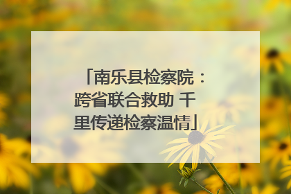 南乐县检察院：跨省联合救助 千里传递检察温情