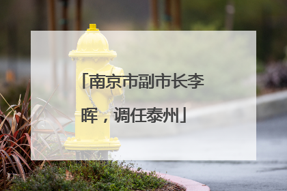 南京市副市长李晖，调任泰州