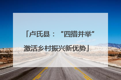 卢氏县：“四措并举”激活乡村振兴新优势