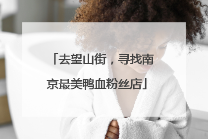 去望山街，寻找南京最美鸭血粉丝店