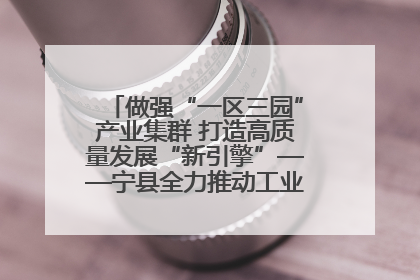 做强“一区三园”产业集群 打造高质量发展“新引擎”——宁县全力推动工业经济提质增效